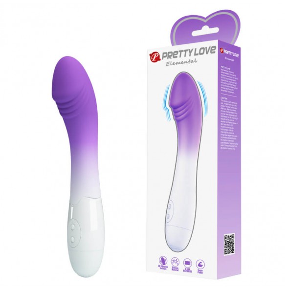 PRETTY LOVE - Elemental Wand Vibrator (Battery - Purple)